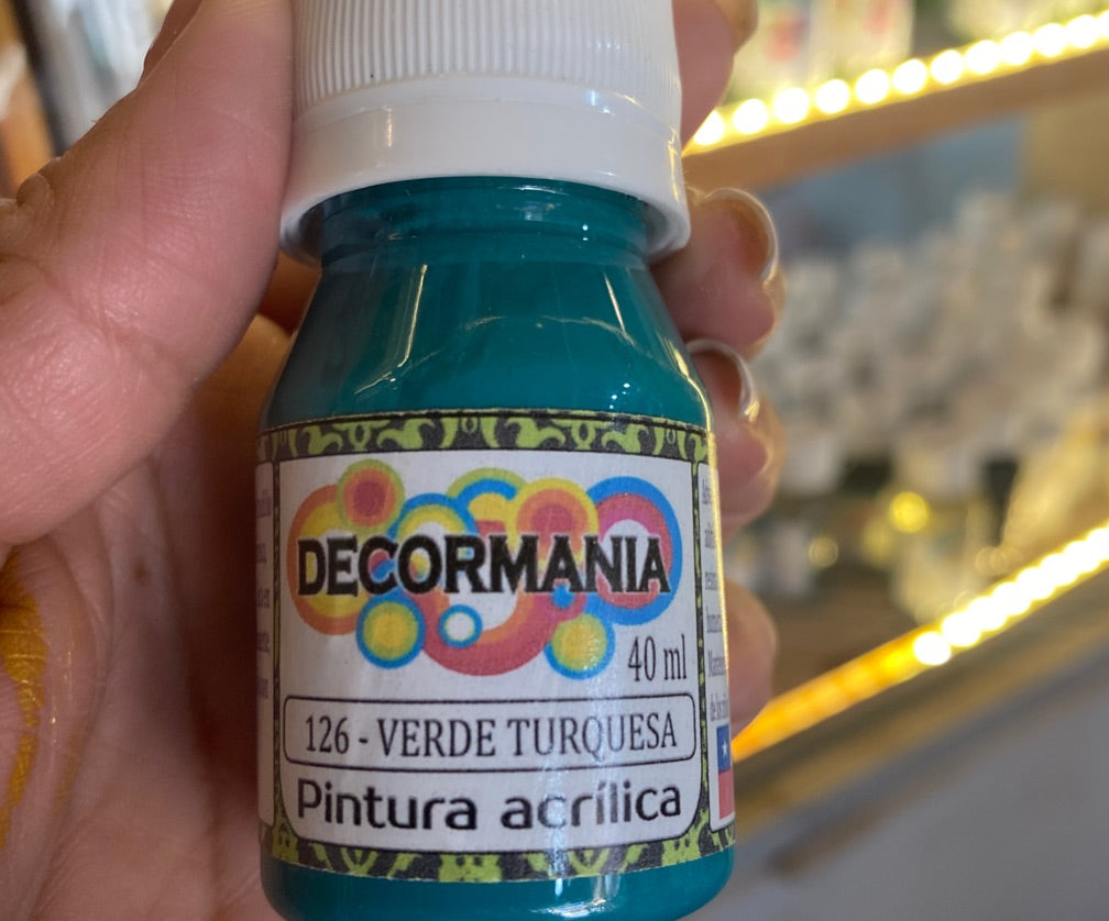 Pintura acrílica verde turquesa (126)