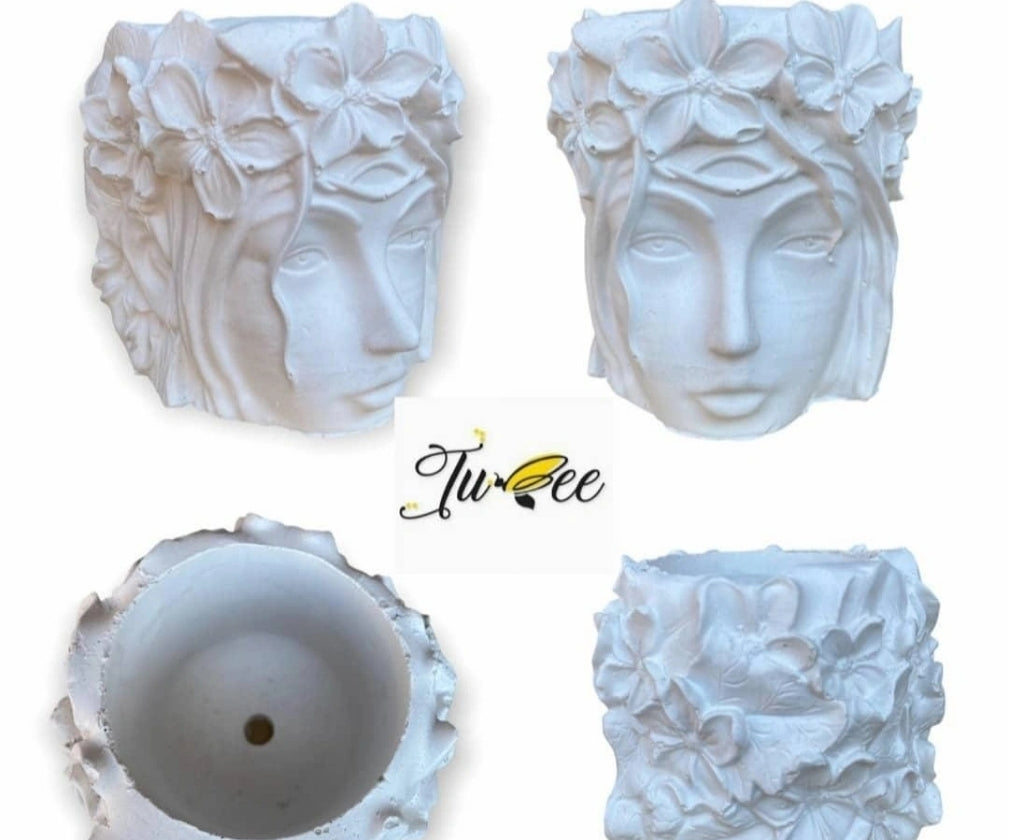 Maceta Mujer con flores (158)