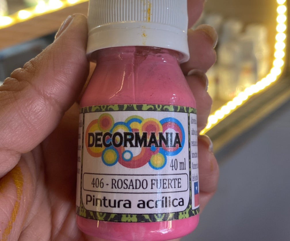 Pintura acrílica Rosado Fuerte (406)