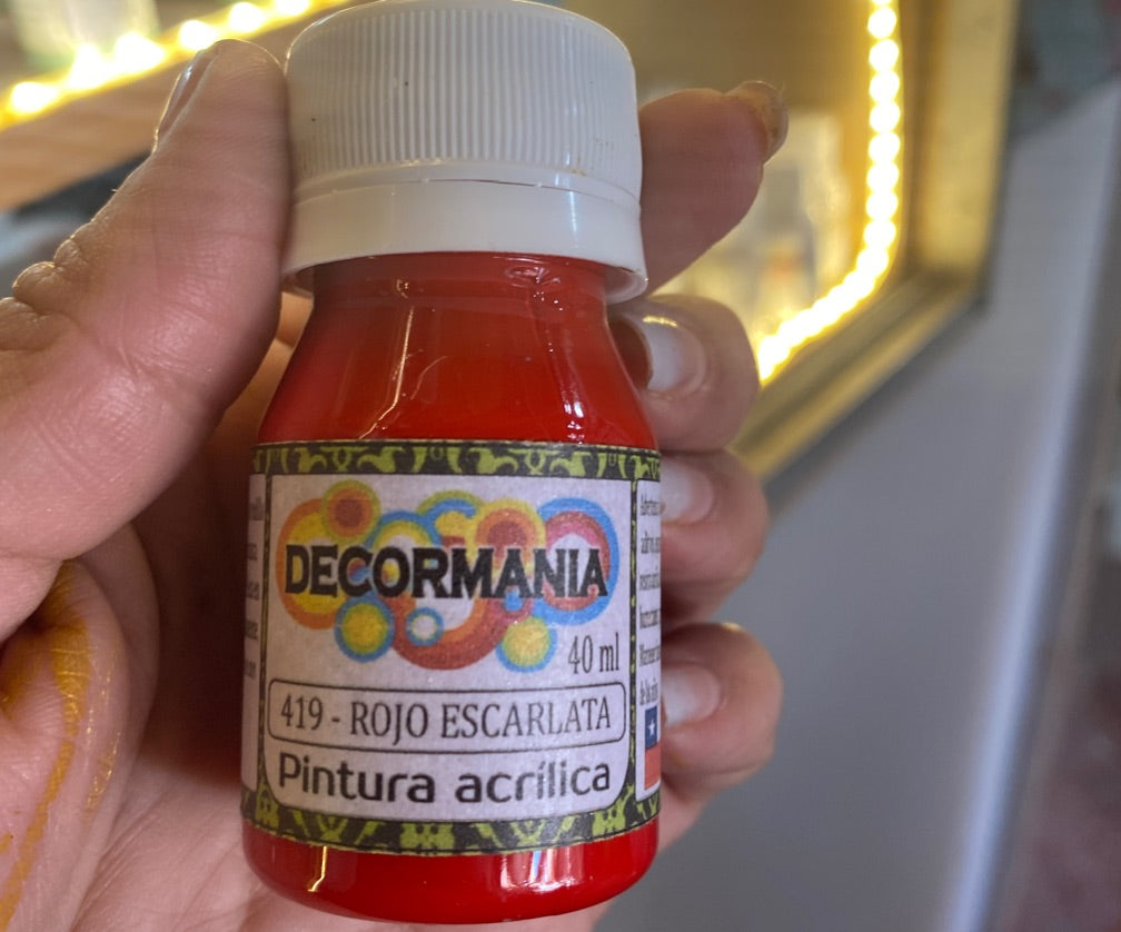 Pintura acrílica Rojo escarlata (419)