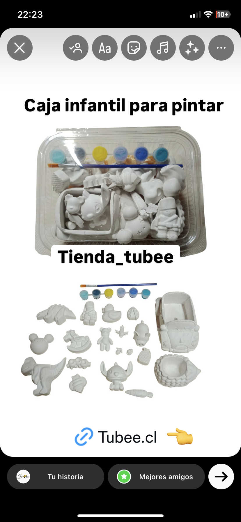 Caja infantil para pintar modelo 1