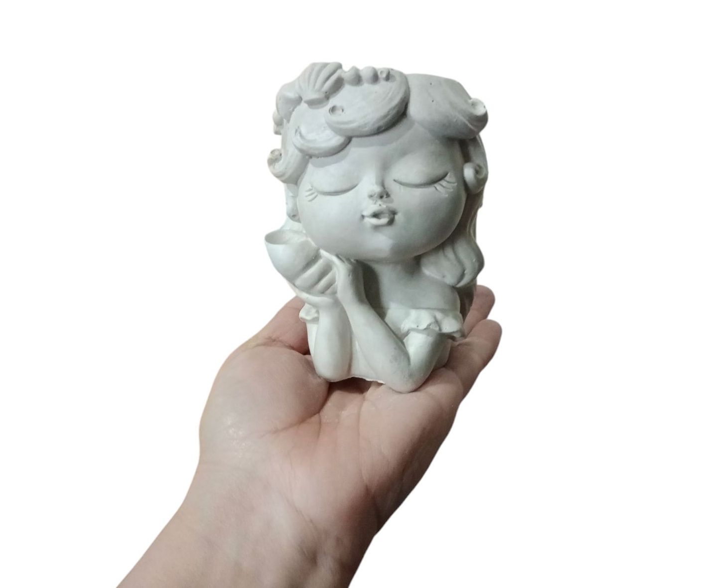 Maceta sirena con caracola (623)