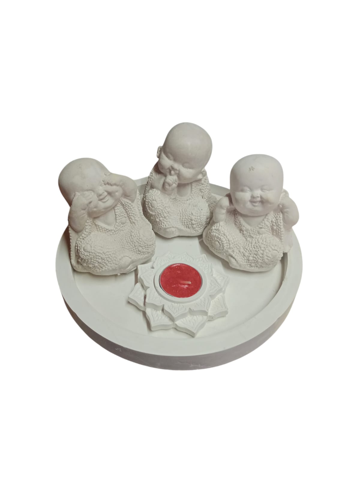 Set promoción Buda con vela flor loto