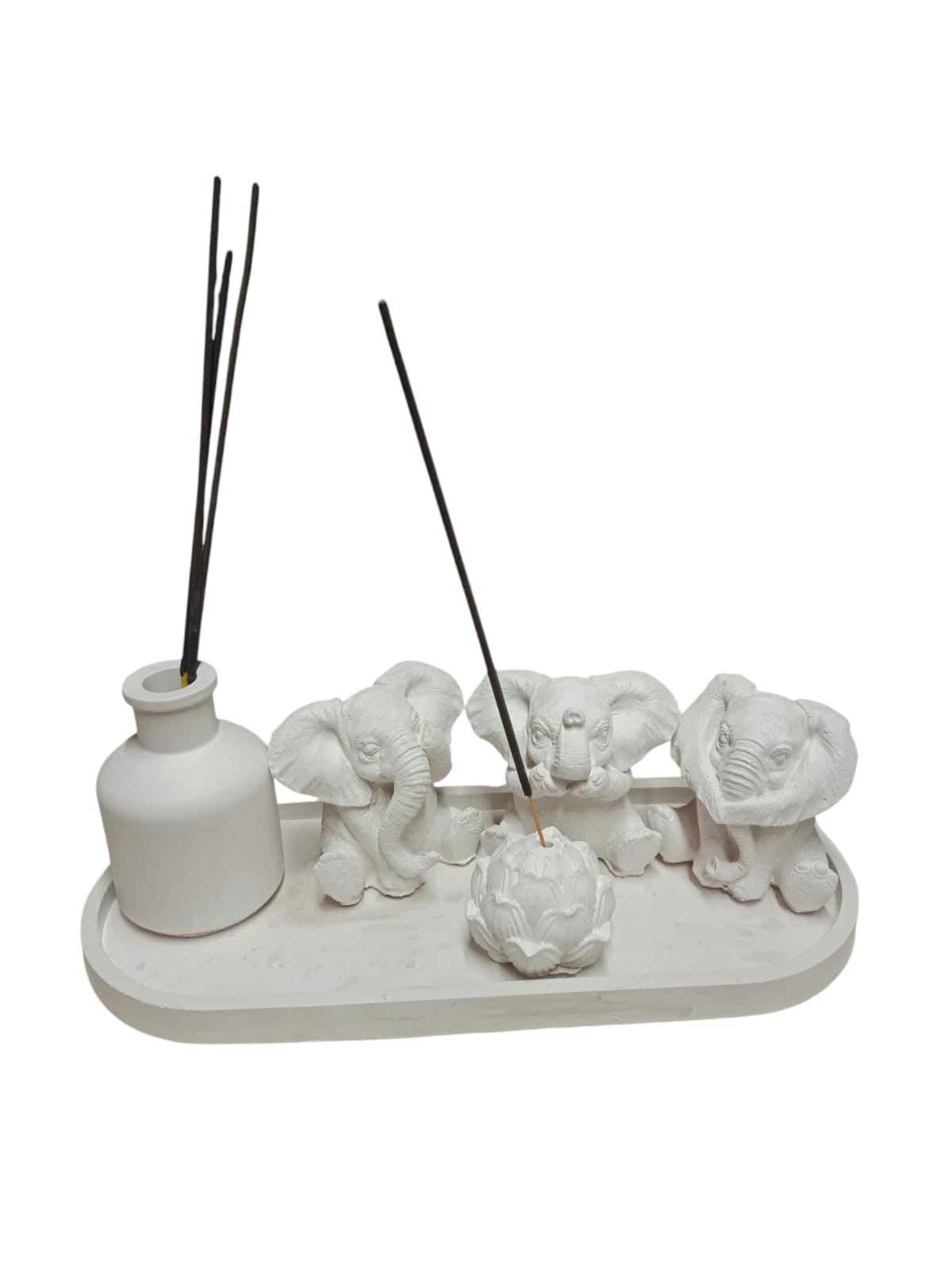 Set Elefantes sabios porta incienso