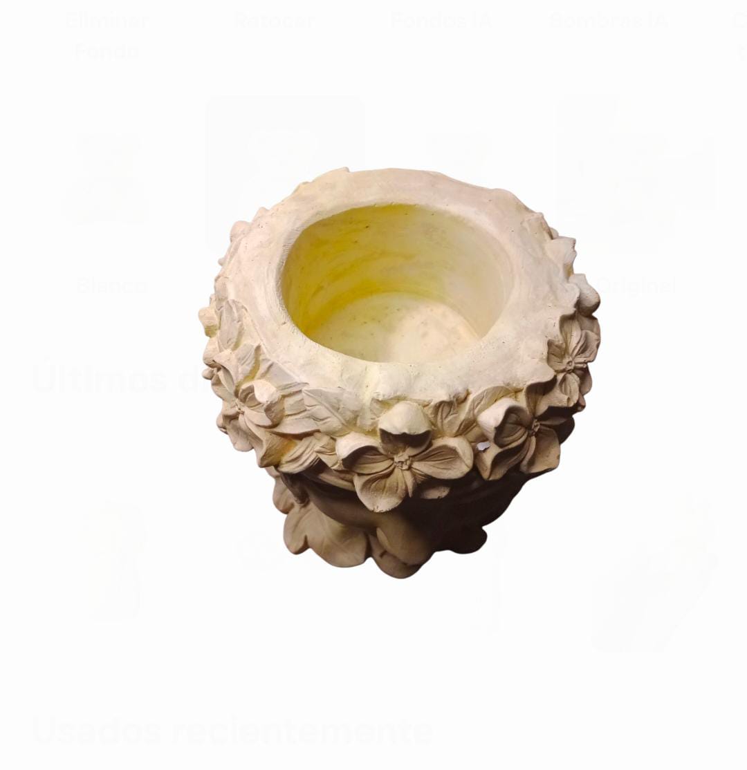 Maceta flores y hojas XL (737)