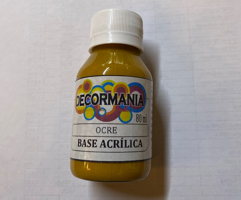 Pintura base acrílica ocre