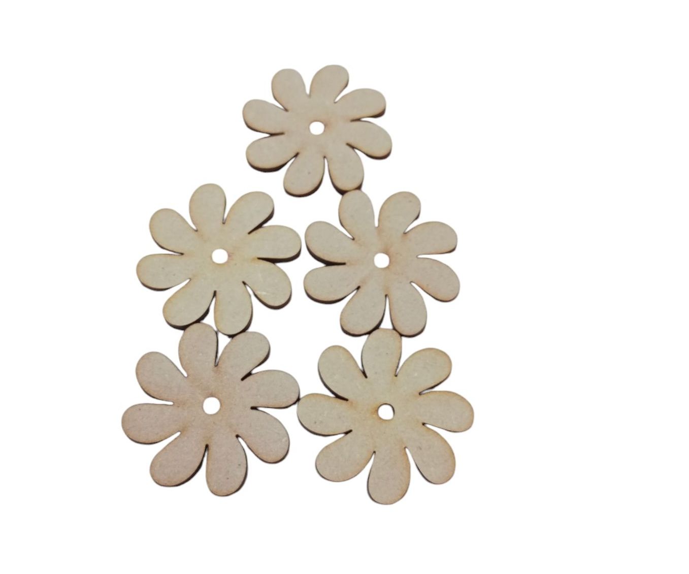 Flores de madera para pintar (MDF)