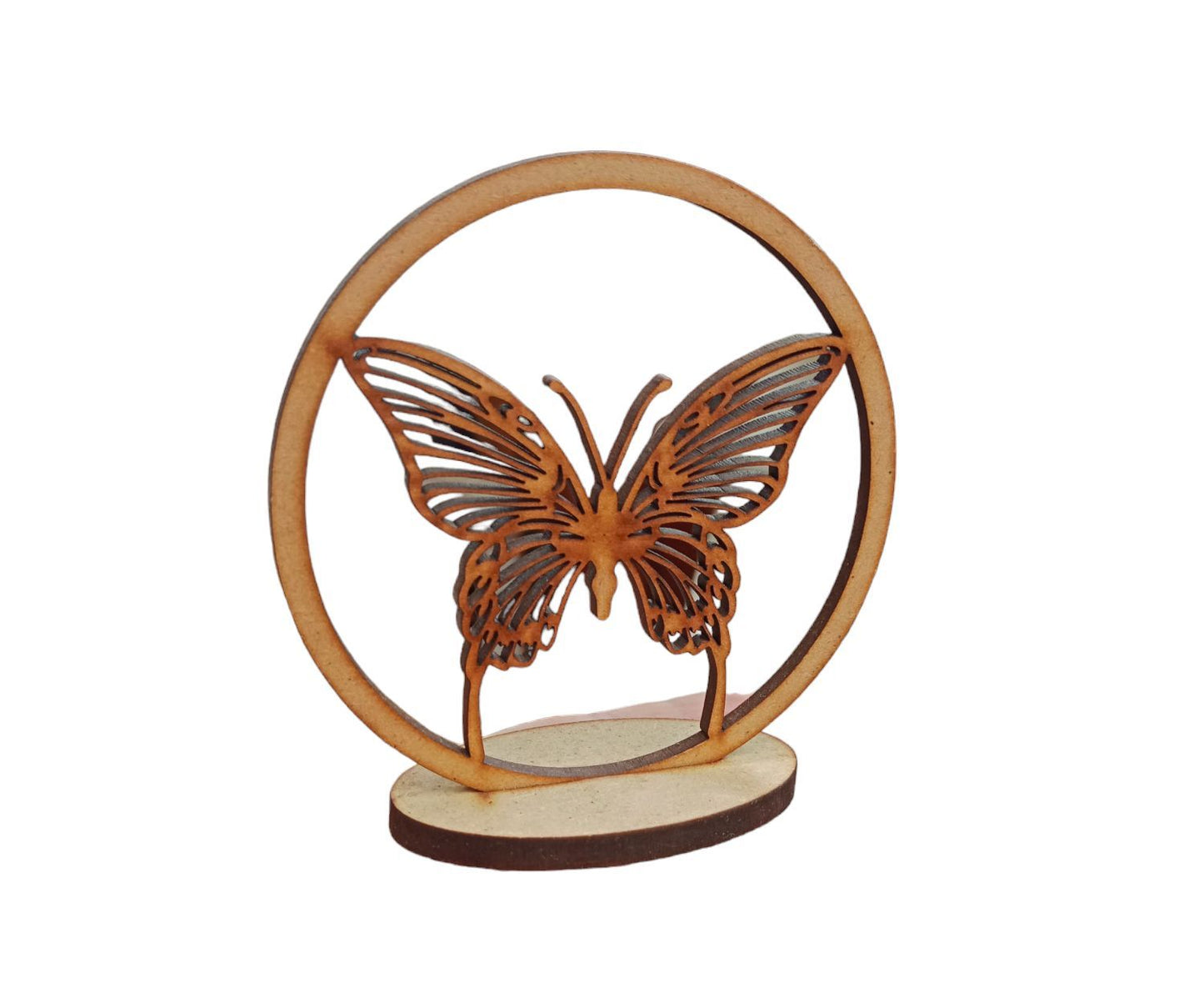 Mariposa con base de madera (MDF)