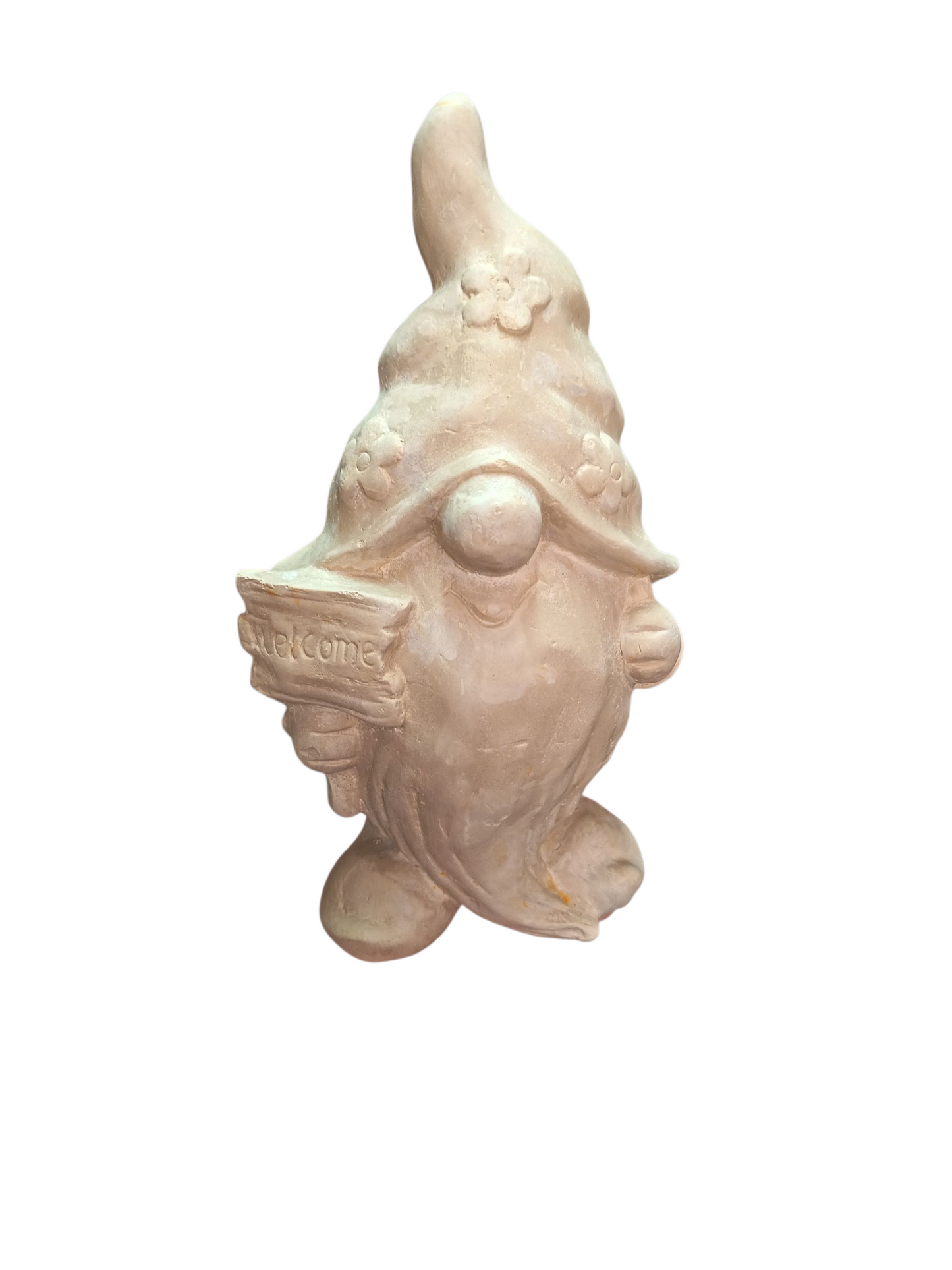 Duende welcome flores 26 cm alto x 14 cm ancho