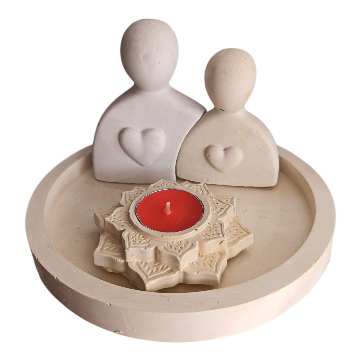 Set enamorados y porta velas