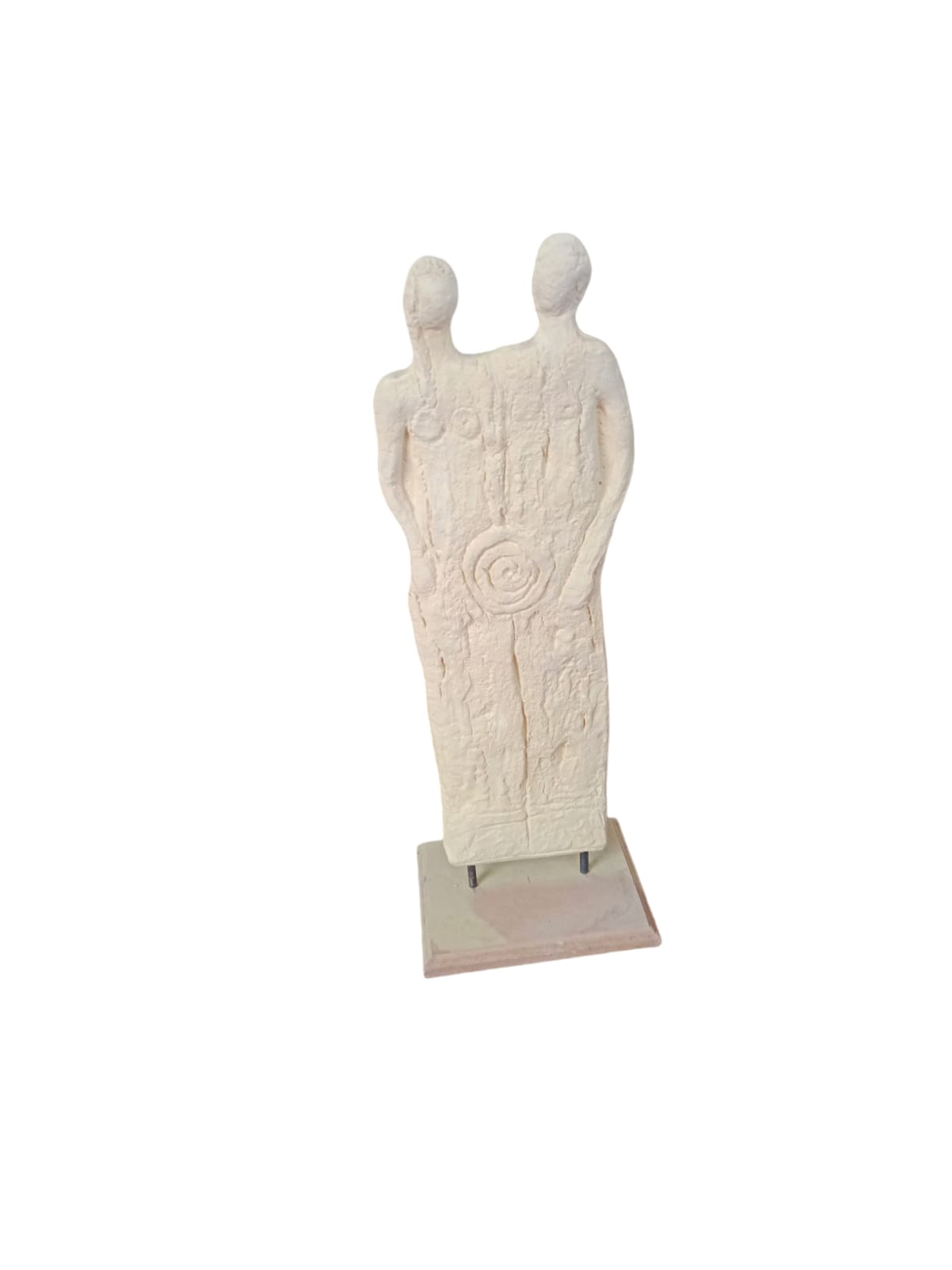 Pareja círculo con base de madera (ziña)