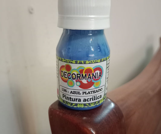 Pintura acrílica Azúl plateado (136)