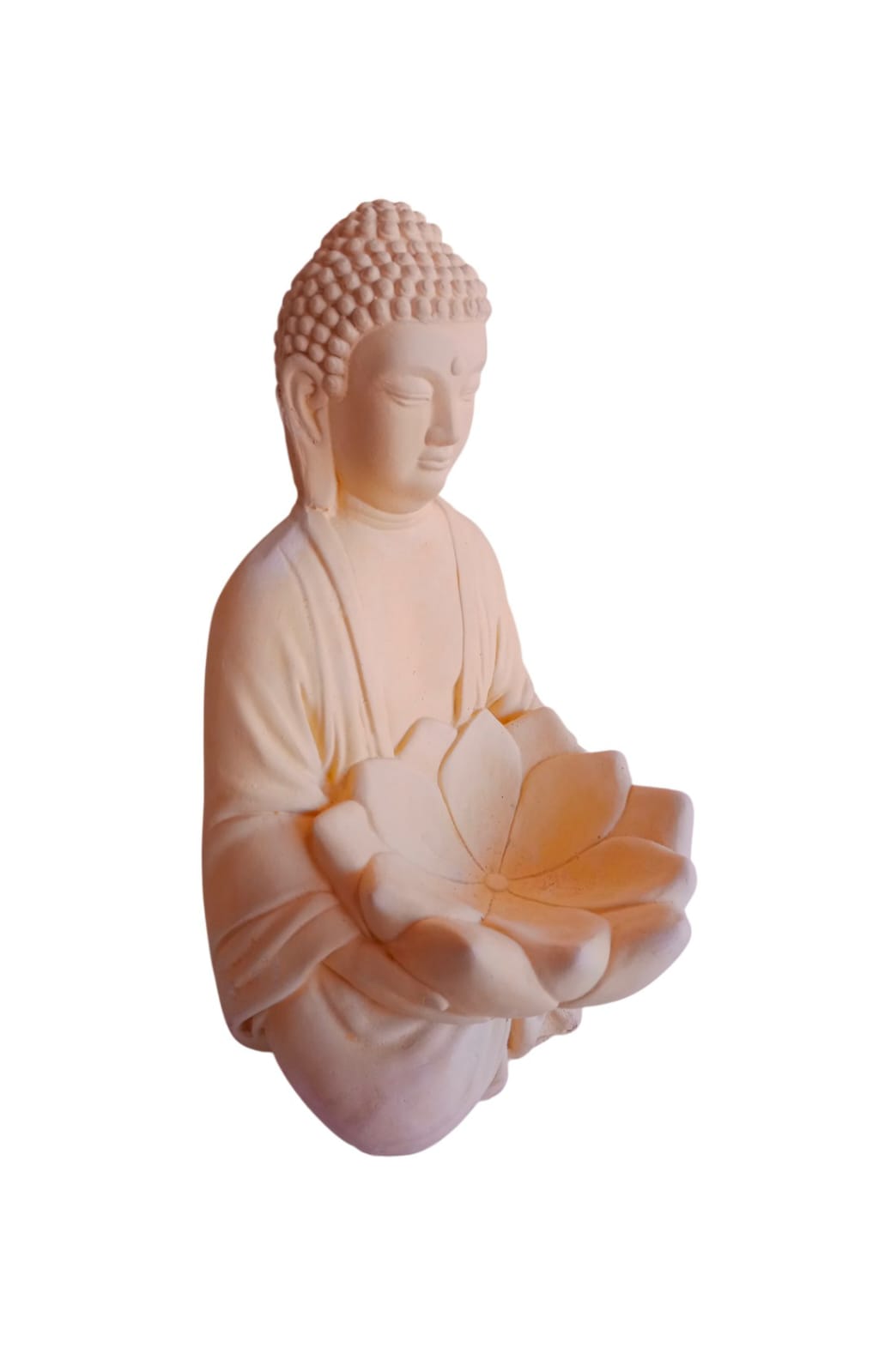 Buda flor de loto abierta 34 cm alto c 19 cm ancho