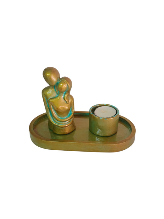 Set porta velas enamorados