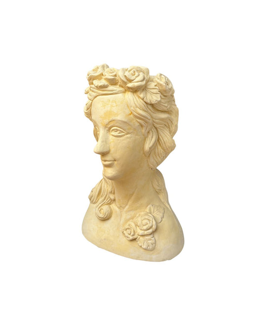 Maceta mujer flores 36cm alto x 26 ancho