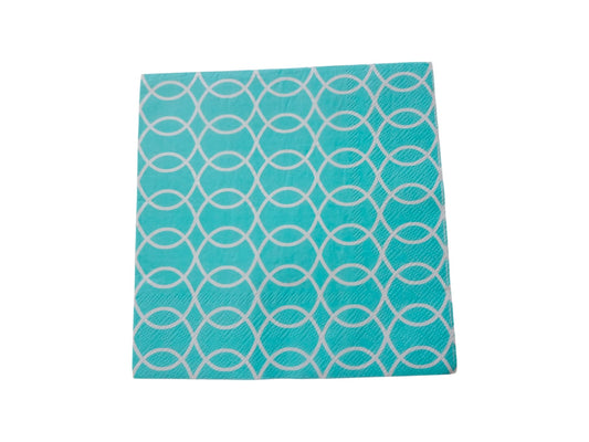 Servilleta decoupage turquesa