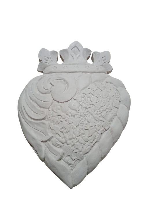 Corazón milagro con corona (727)