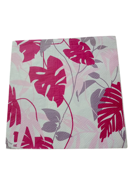 Servilleta hojas decoupage