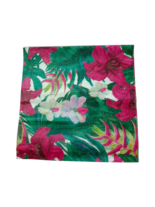 Servilletas flores decoupage