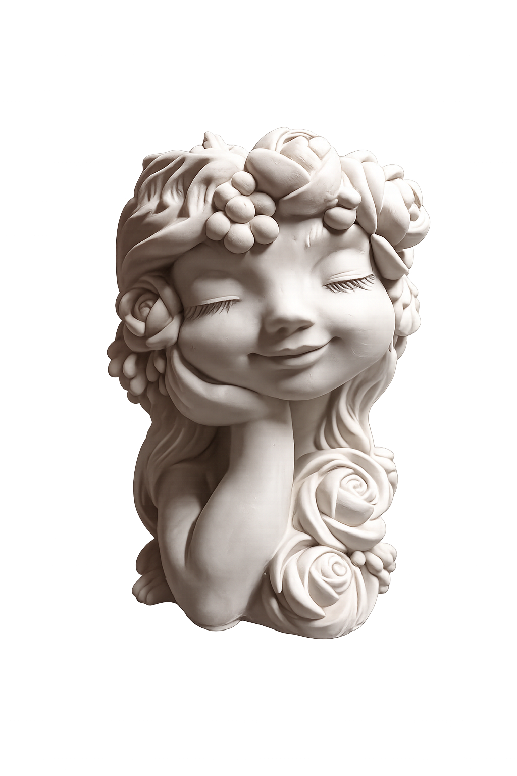 Maceta soñadora  coqueta rosas 23x14 cm