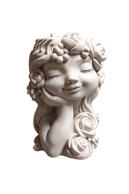 Maceta soñadora  coqueta rosas 23x14 cm