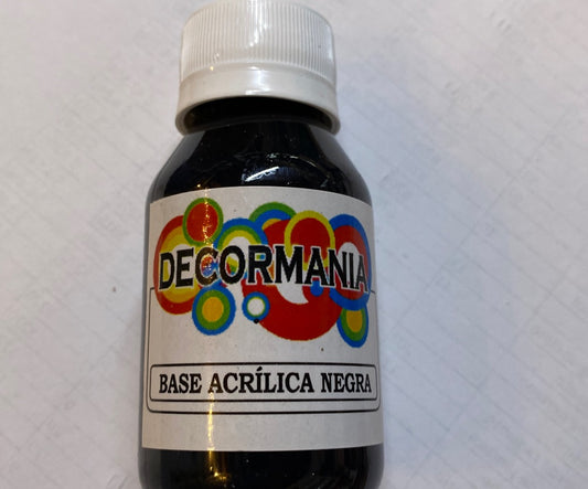 Pintura base acrílica negro 80 ml