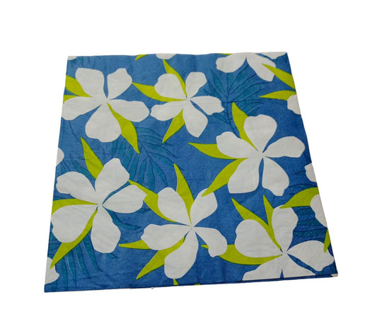 Servilleta para decoupage flores blancas