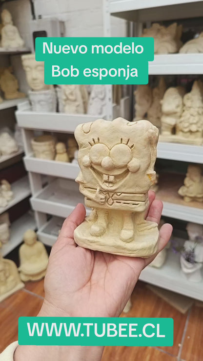 Bob esponja 12 cm alto x 8 cm ancho