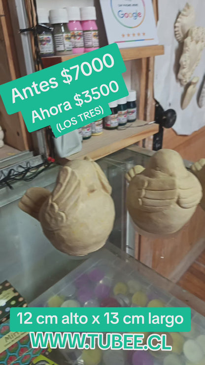 Palomas sabias 12 cm alto x 8cm ancho