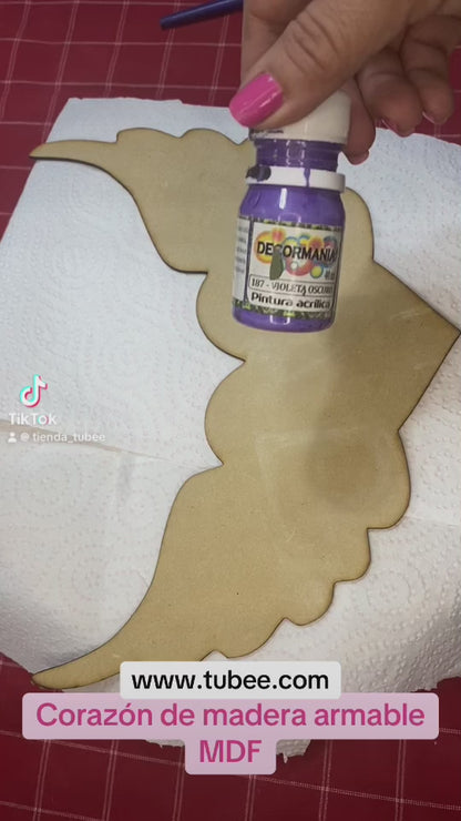 Corazón armable de madera (Mdf)