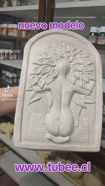 Cuadro mujer y flores (657)