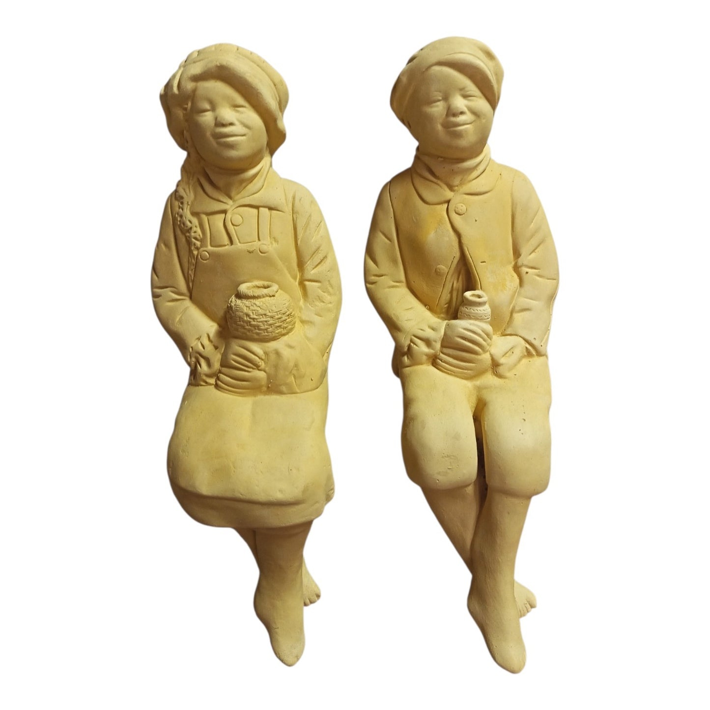 Pareja cholos 43 cm alto x 14 cm ancho aprox.