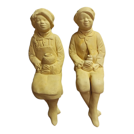 Pareja cholos 43 cm alto x 14 cm ancho aprox.