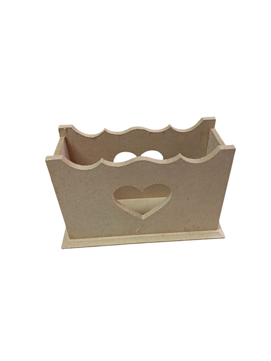 Servilletero corazón 15 cm ancho x 9,5 cm alto