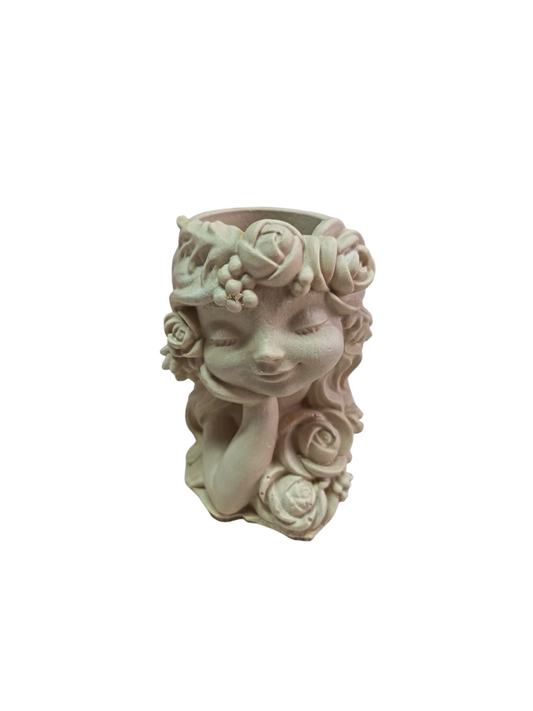 Maceta niña con rosas (922) 9 cm alto