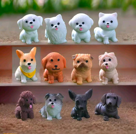 Mini perritos de poliresina