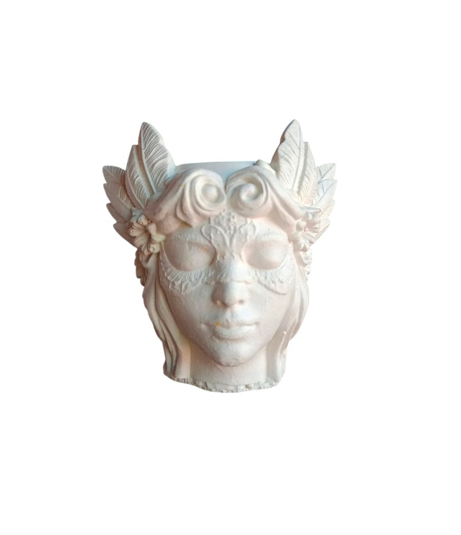 Porta vela niña antifaz