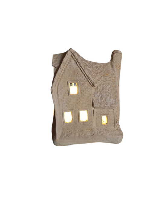 Casa navidad para poner luces 24 cm alto