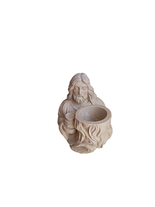 Jesús porta vela(908) 9 cm alto x 6,5 cm ancho