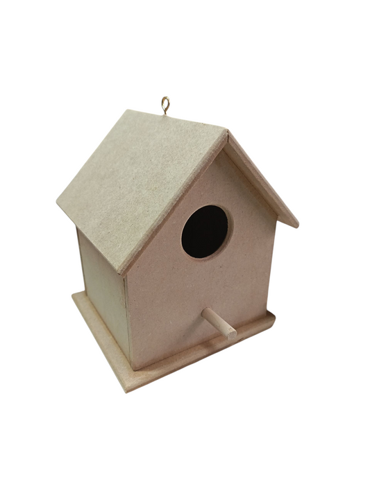 Casa de pajarito madera 16 cm alto x 14 cm ancho x 13 cm largo
