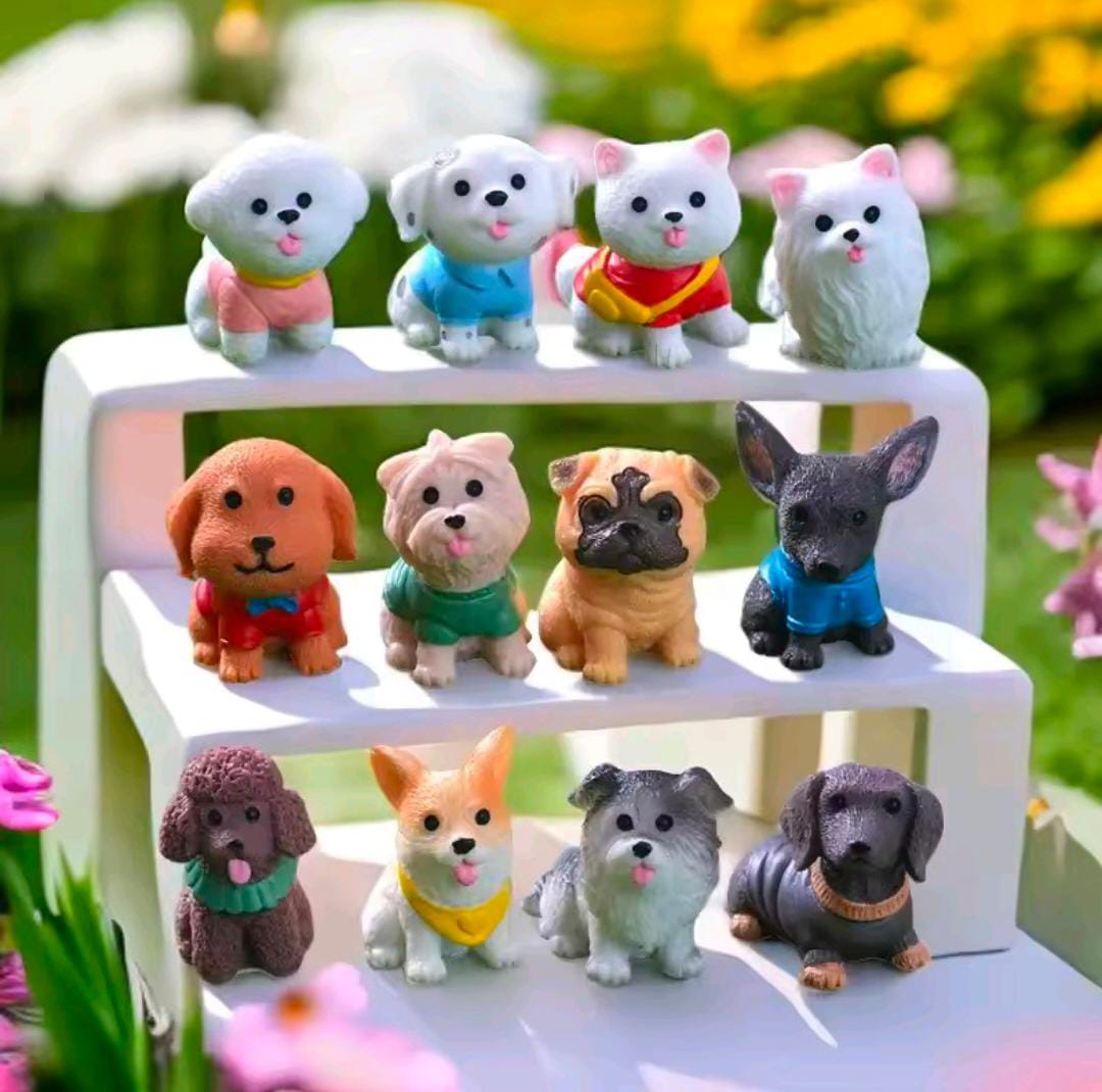 Mini perritos de poliresina