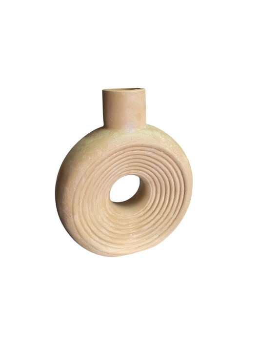 Jarrón circular con líneas