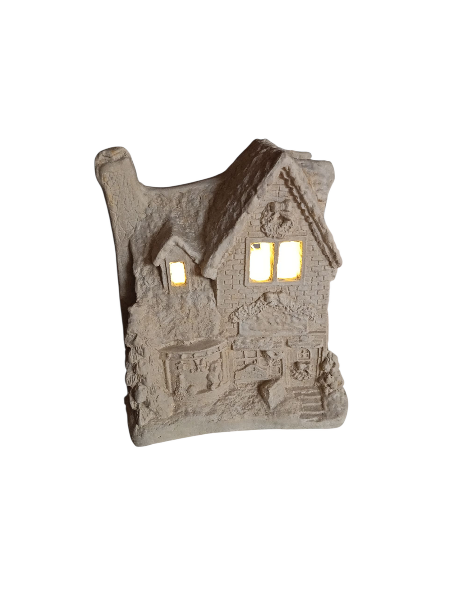 Casa navidad para poner luces 24 cm alto