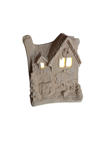 Casa navidad para poner luces 24 cm alto