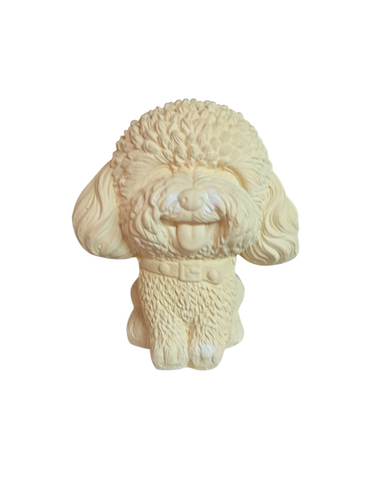 Perro poodle 18 cm alto x 17cm