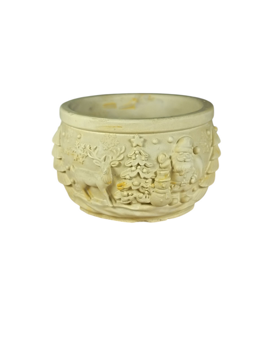 Maceta o porta velas navidad 5 cm alto x 7,5 cm ancho (1003)