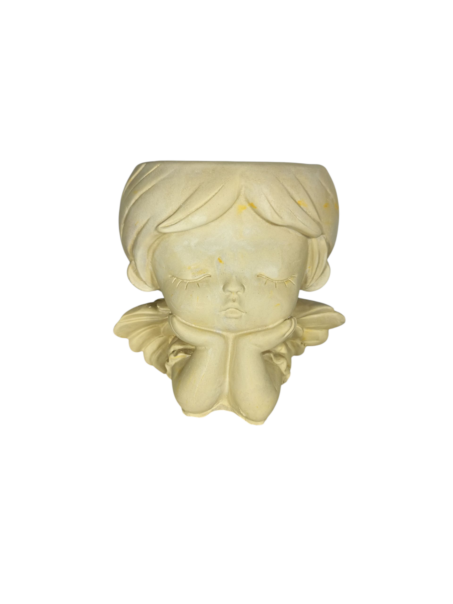 Maceta ángel mujer 13 cm alto x 14 cm ancho