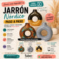 Jarrón nórdico efecto piedra, oxidado y dorados con textura
